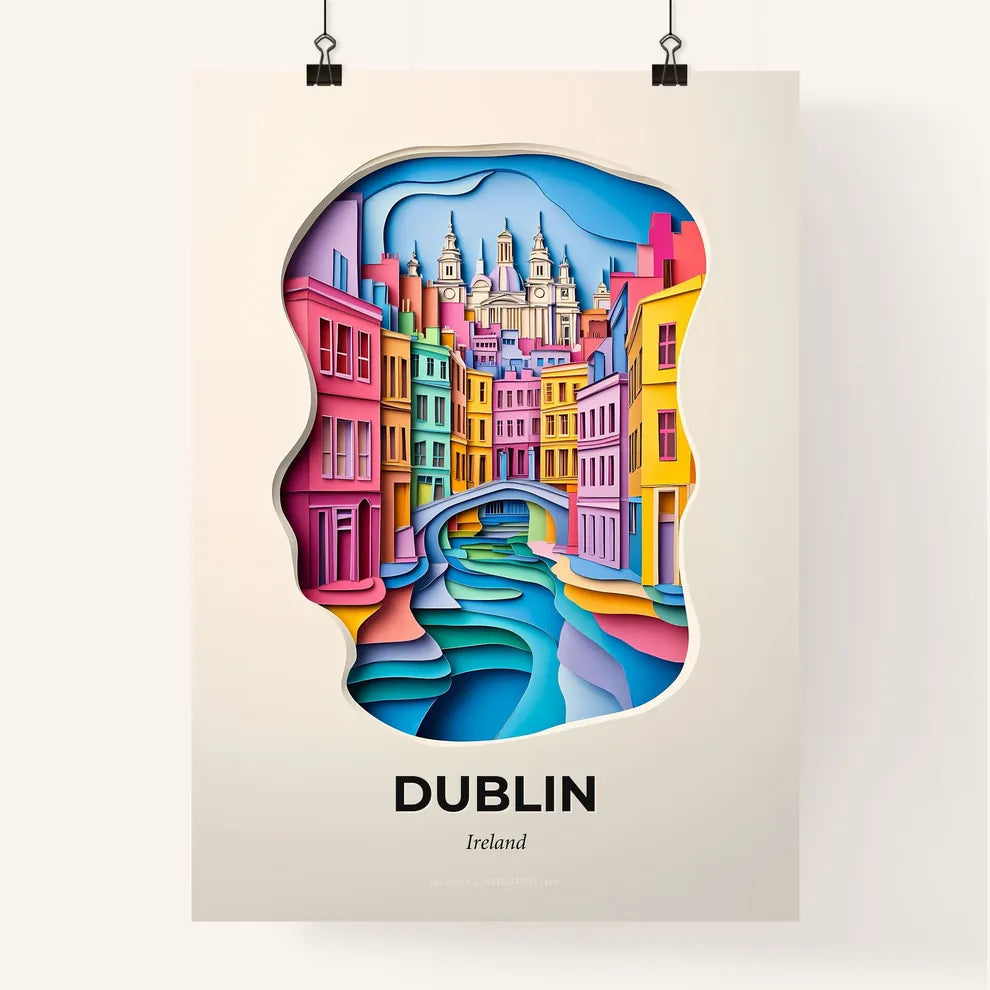 Vivid Dublin, Ireland, Colorful Poster