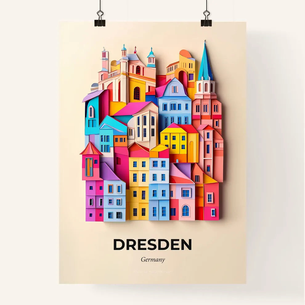 Vivid Dresden, Germany, Colorful Poster