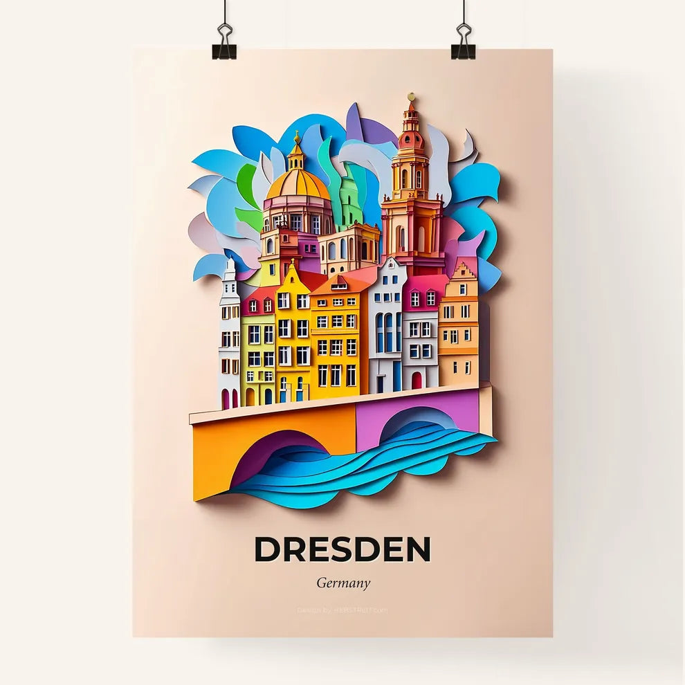 Vivid Dresden, Germany, Colorful Poster