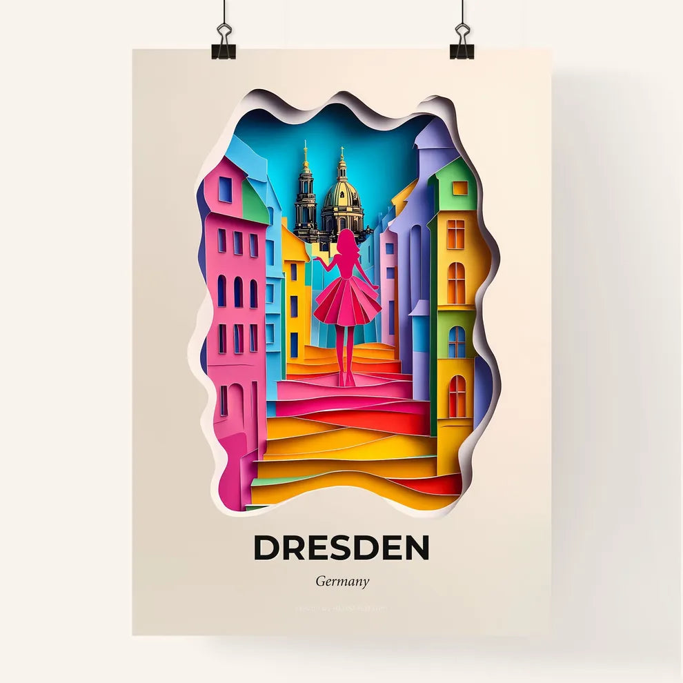 Vivid Dresden, Germany, Colorful Poster