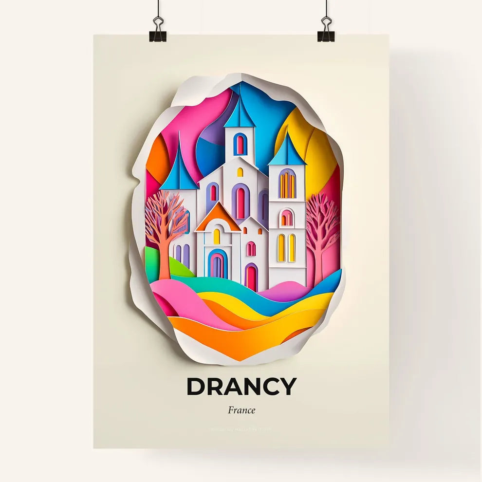 Vivid Drancy, France, Colorful Poster