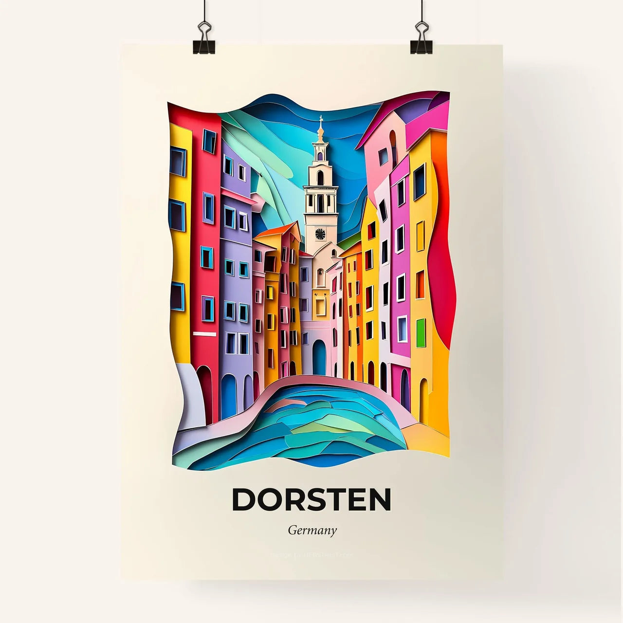 Vivid Dorsten, Germany, Colorful Poster