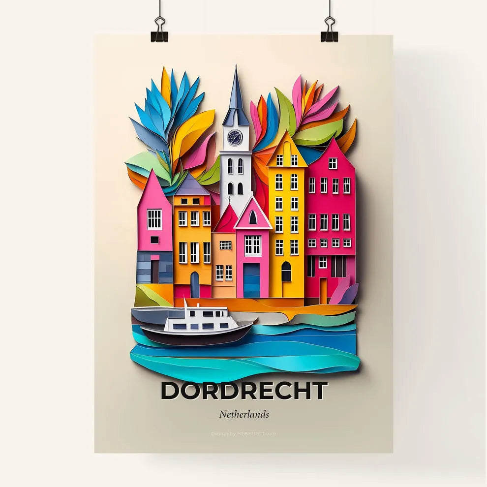 Vivid Dordrecht, Netherlands, Colorful Poster