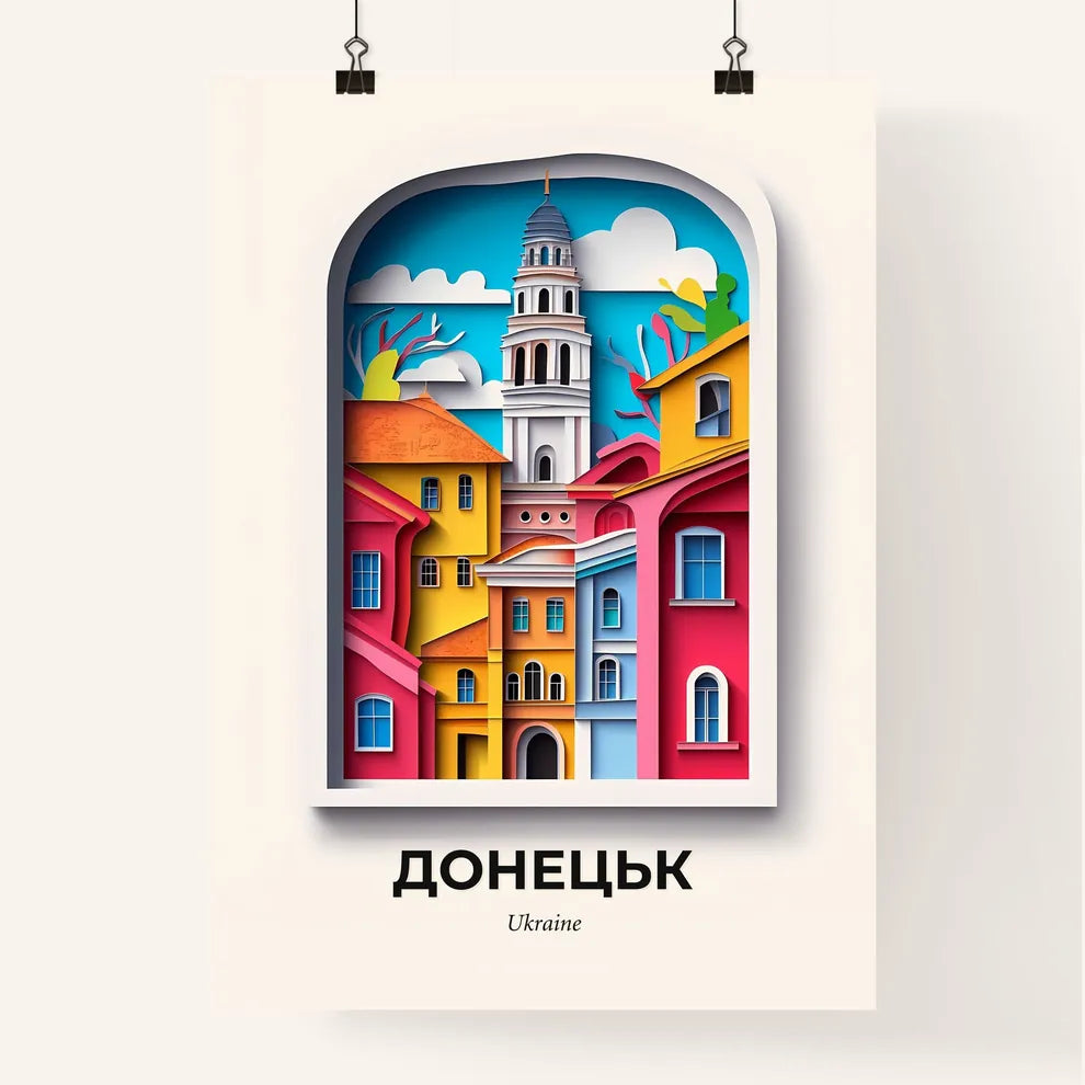 Vivid Donetsk, Ukraine, Colorful Poster