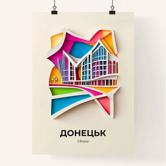 Vivid Donetsk, Ukraine, Colorful Poster