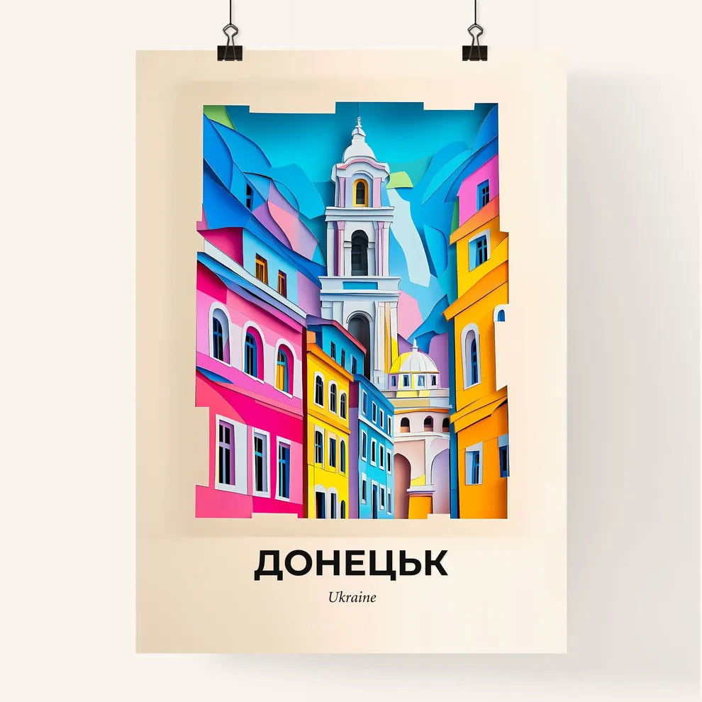 Vivid Donetsk, Ukraine, Colorful Poster