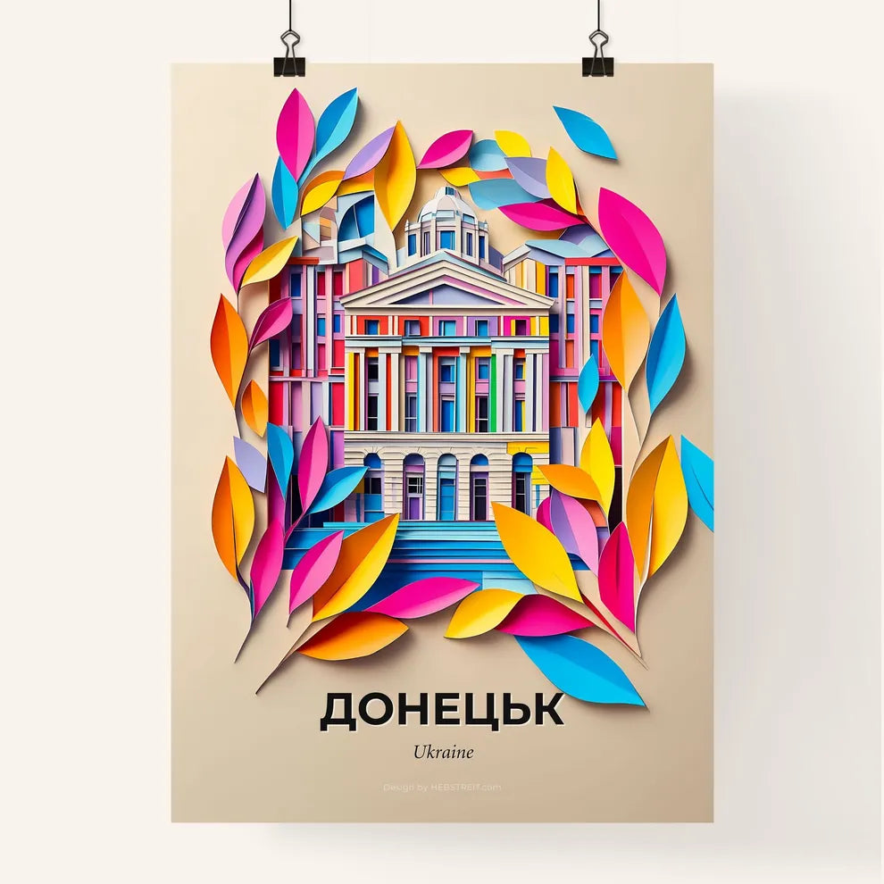 Vivid Donetsk, Ukraine, Colorful Poster