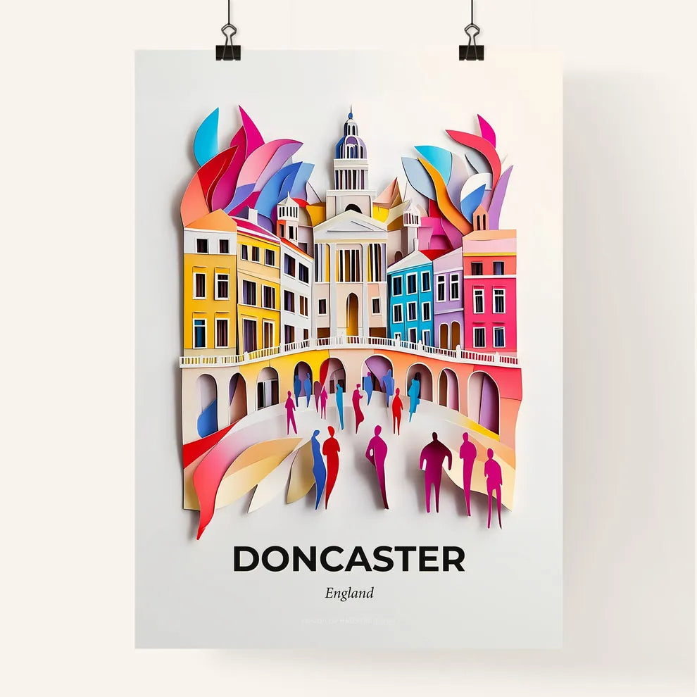 Vivid Doncaster, England, Colorful Poster