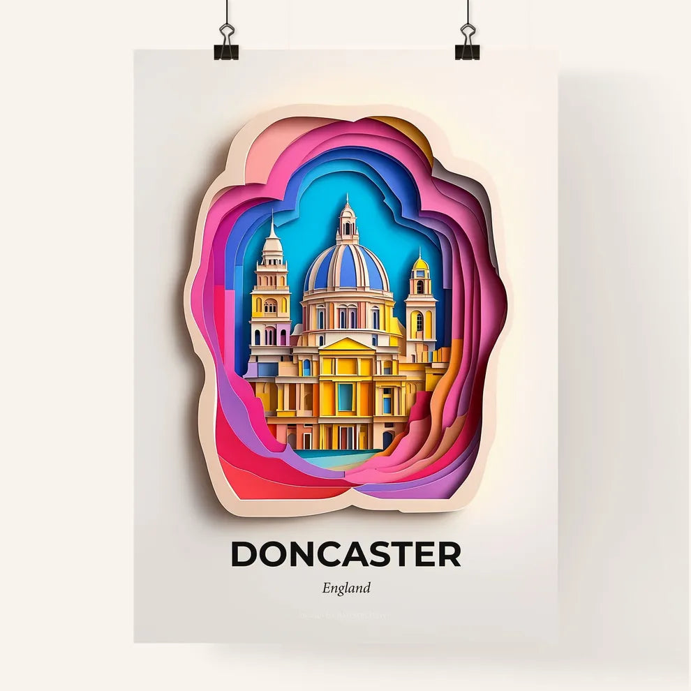 Vivid Doncaster, England, Colorful Poster