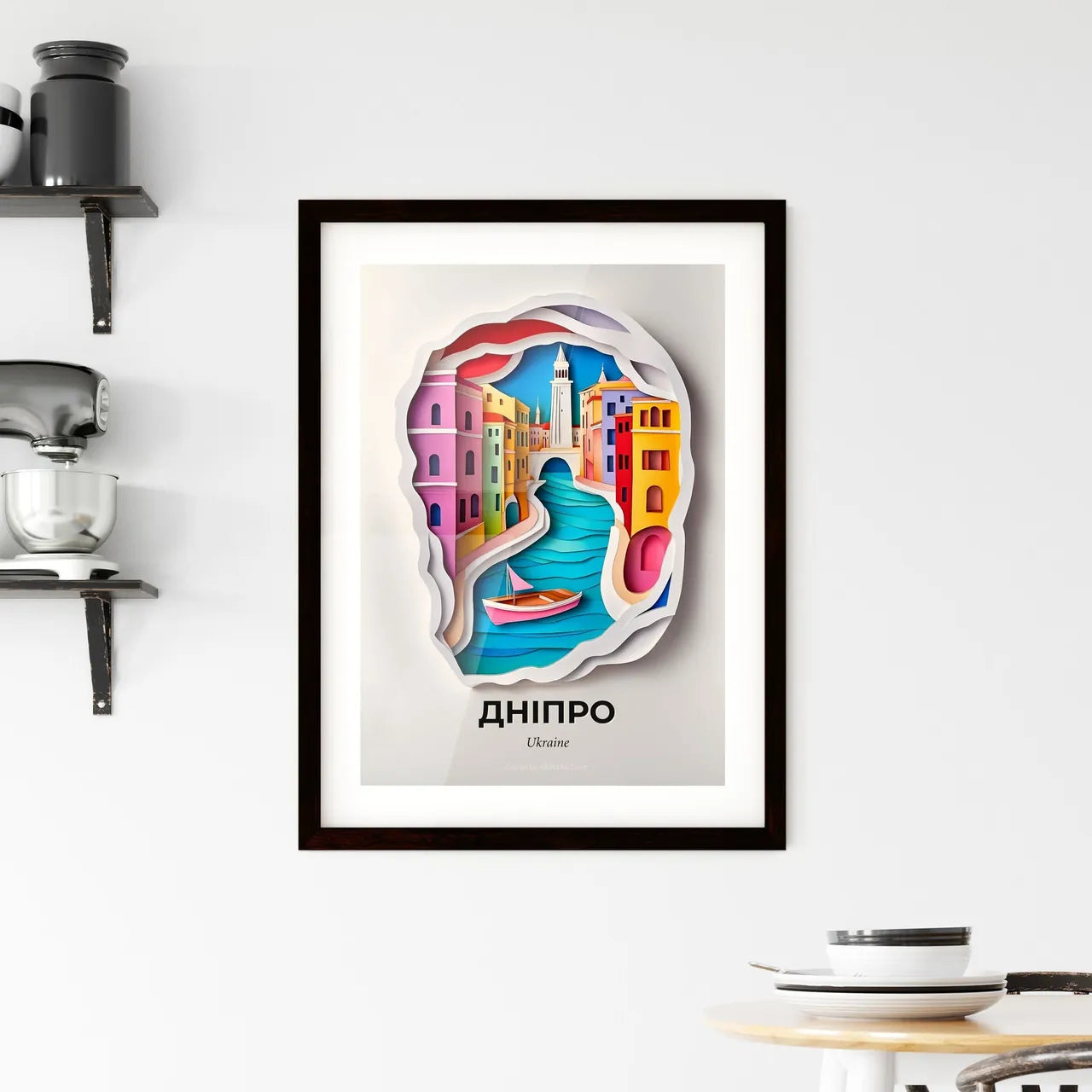 Vivid Dnipro, Ukraine, Framed Wall Art