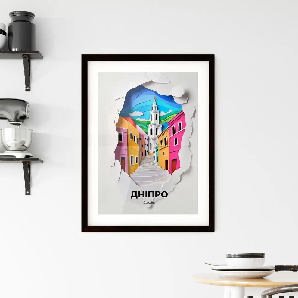 Vivid Dnipro, Ukraine, Framed Wall Art