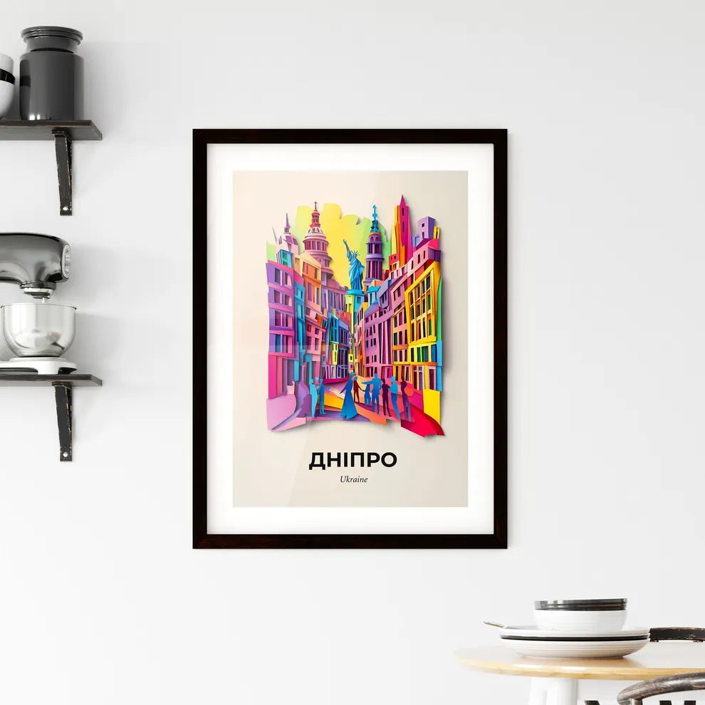 Vivid Dnipro, Ukraine, Framed Wall Art