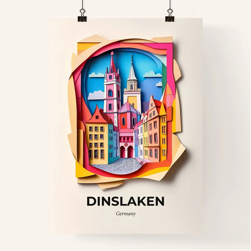 Vivid Dinslaken, Germany, Colorful Poster