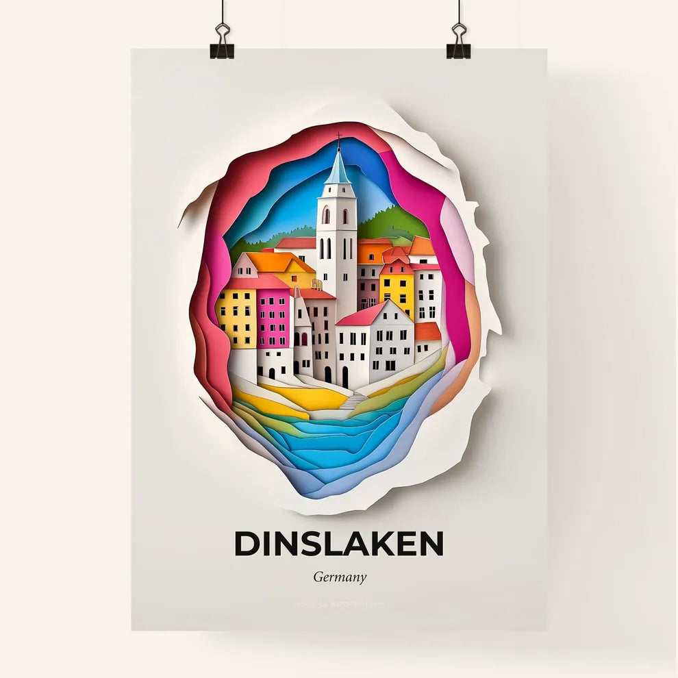 Vivid Dinslaken, Germany, Colorful Poster