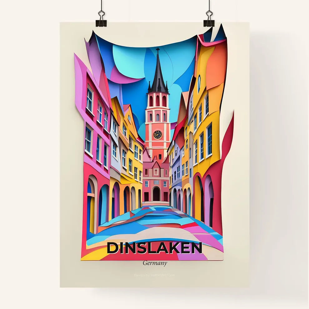 Vivid Dinslaken, Germany, Colorful Poster