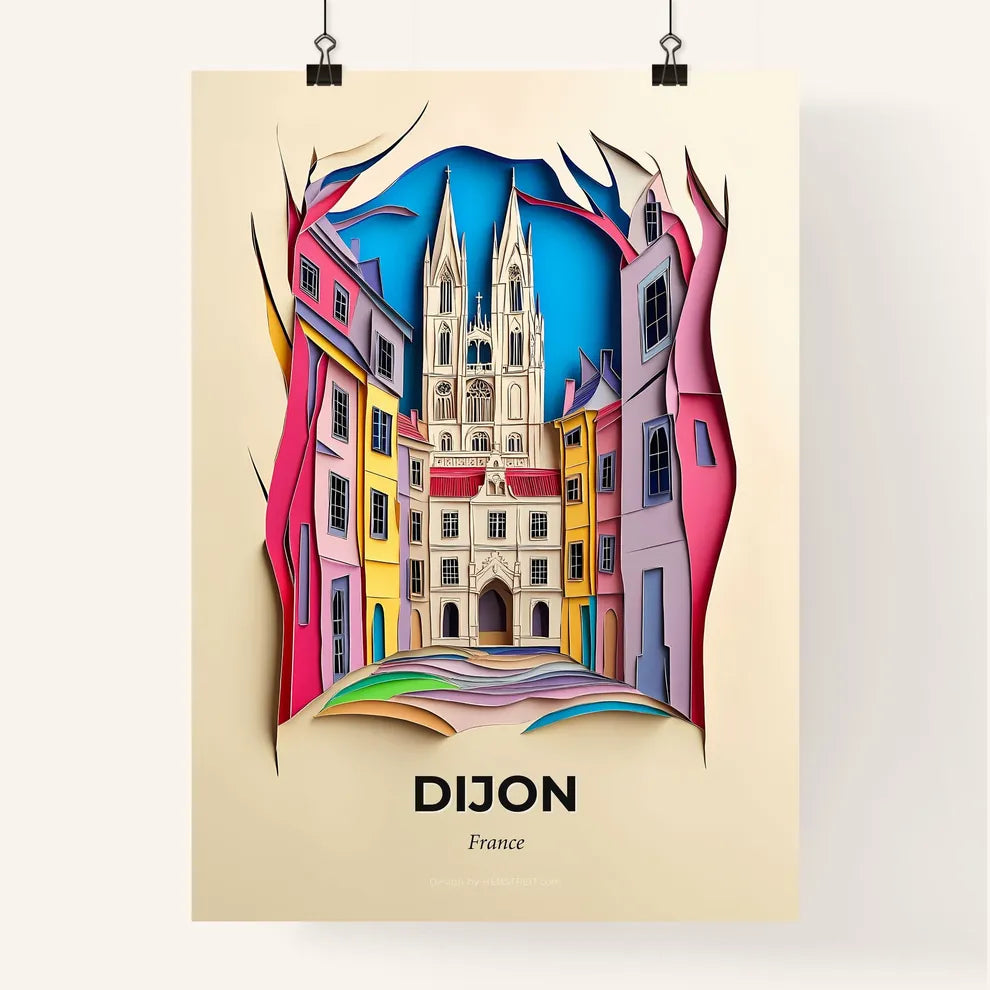 Vivid Dijon, France, Colorful Poster
