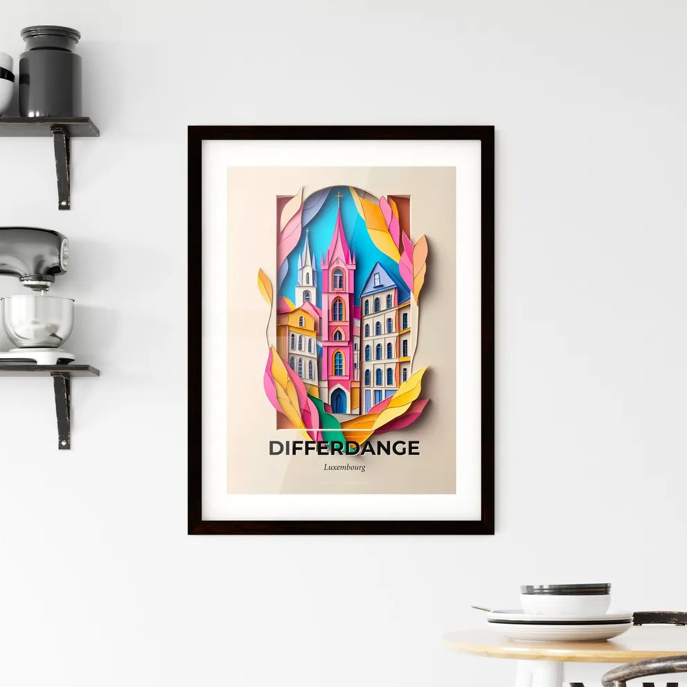 Vivid Differdange , Luxembourg, Framed Wall Art