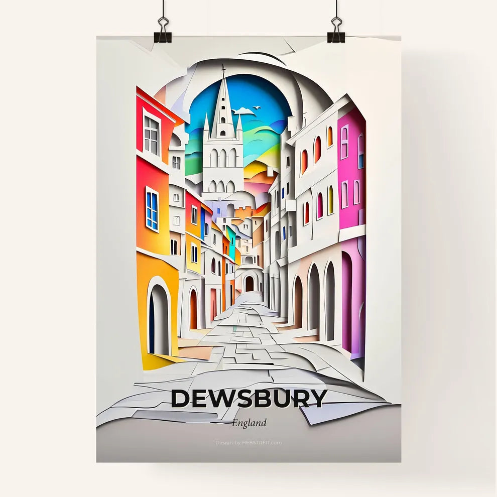 Vivid Dewsbury, England, Colorful Poster