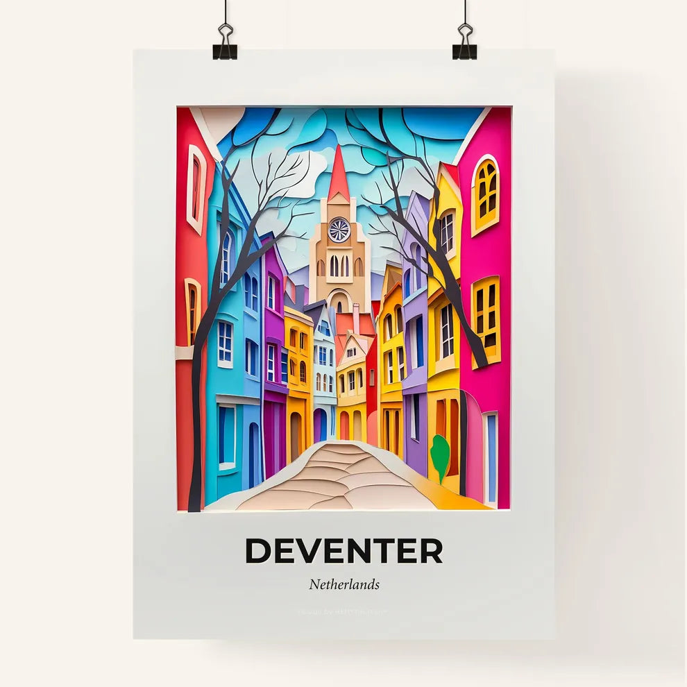 Vivid Deventer, Netherlands, Colorful Poster
