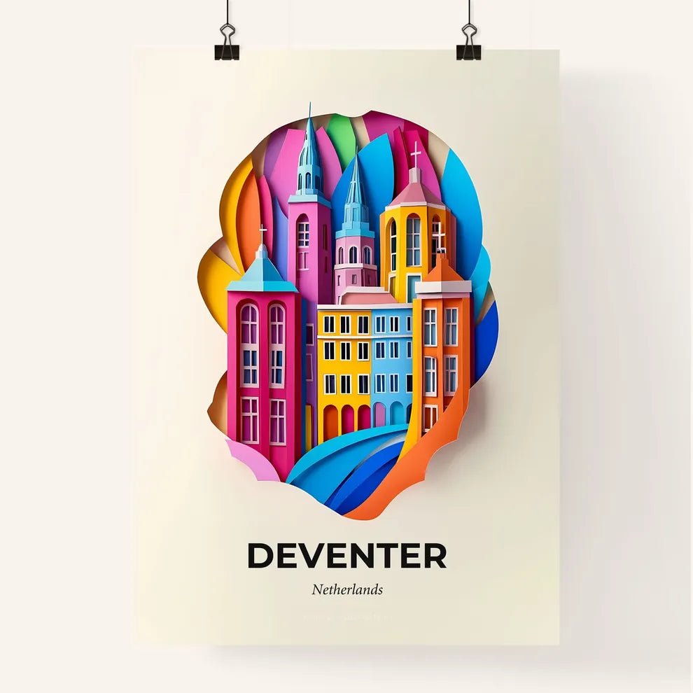 Vivid Deventer, Netherlands, Colorful Poster
