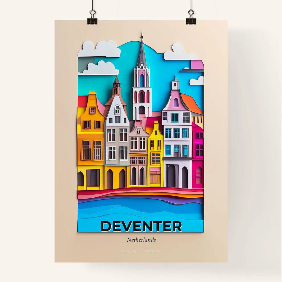 Vivid Deventer, Netherlands, Colorful Poster