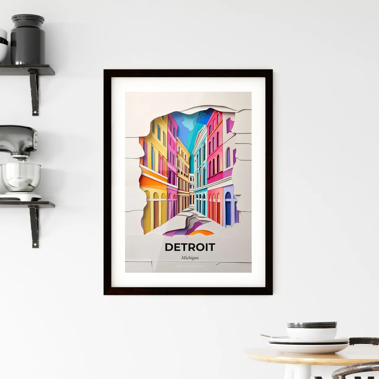 Vivid Detroit, Michigan, Framed Wall Art