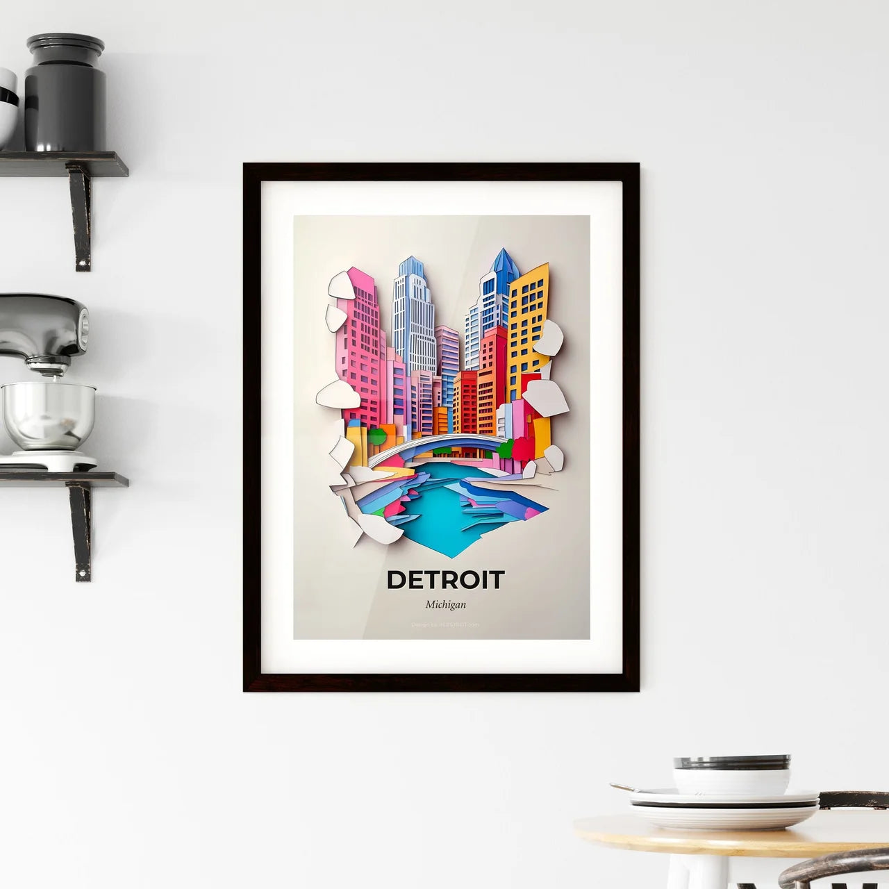 Vivid Detroit, Michigan, Framed Wall Art