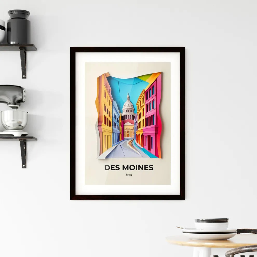 Vivid Des Moines, Iowa, Framed Wall Art