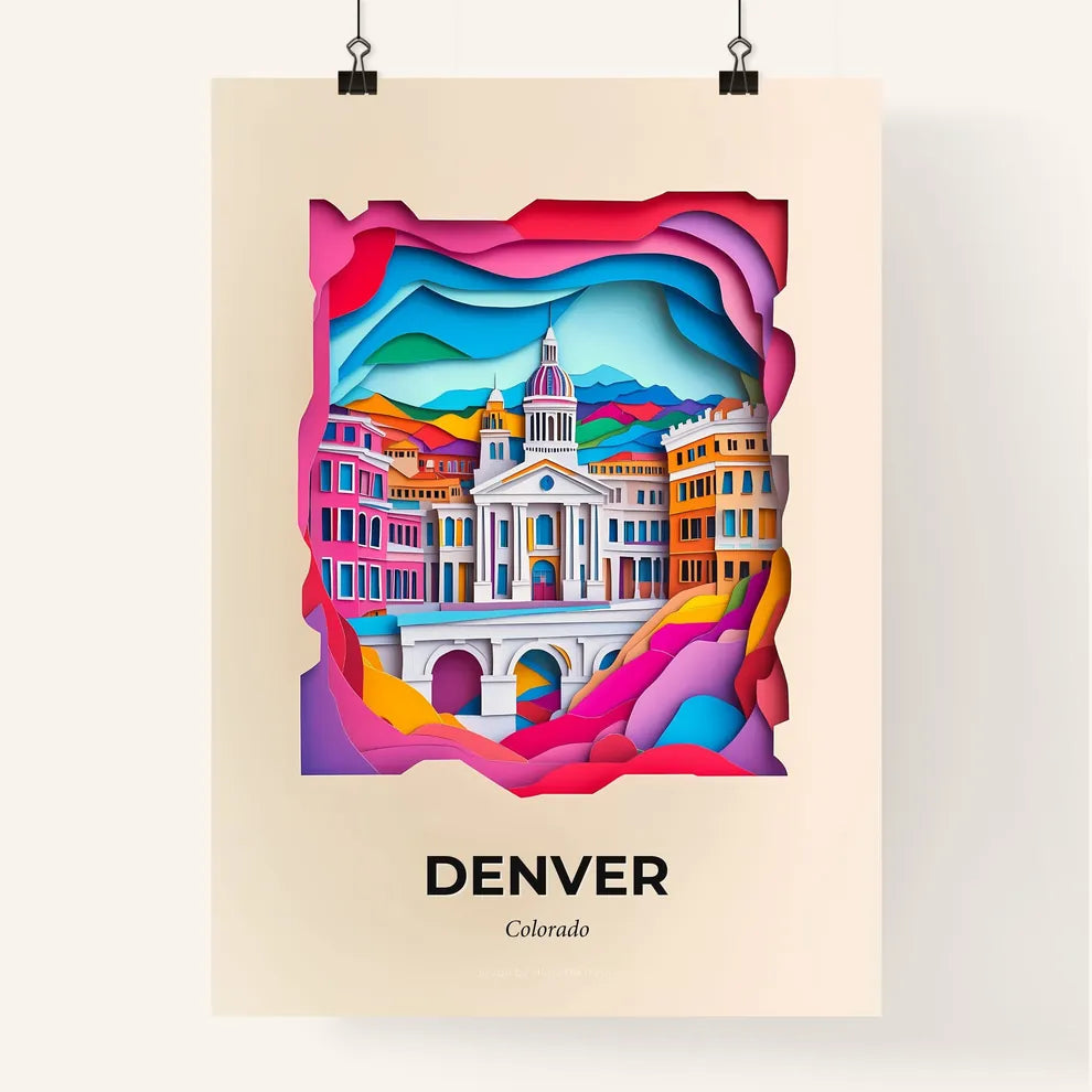 Vivid Denver, Colorado, Colorful Poster