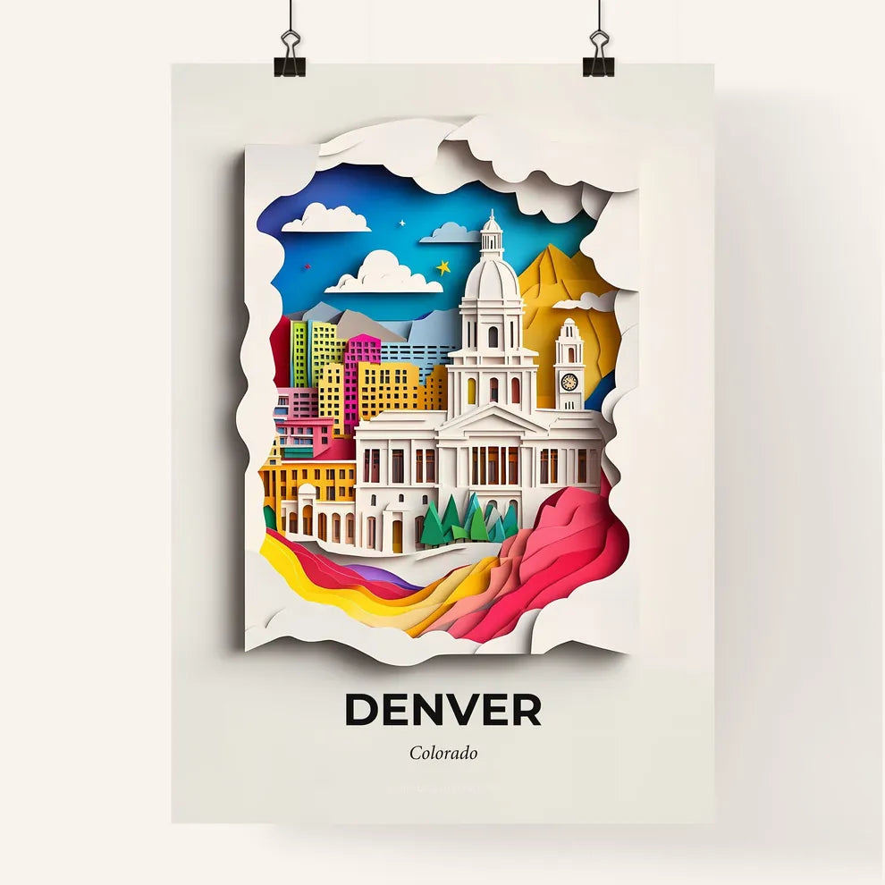 Vivid Denver, Colorado, Colorful Poster