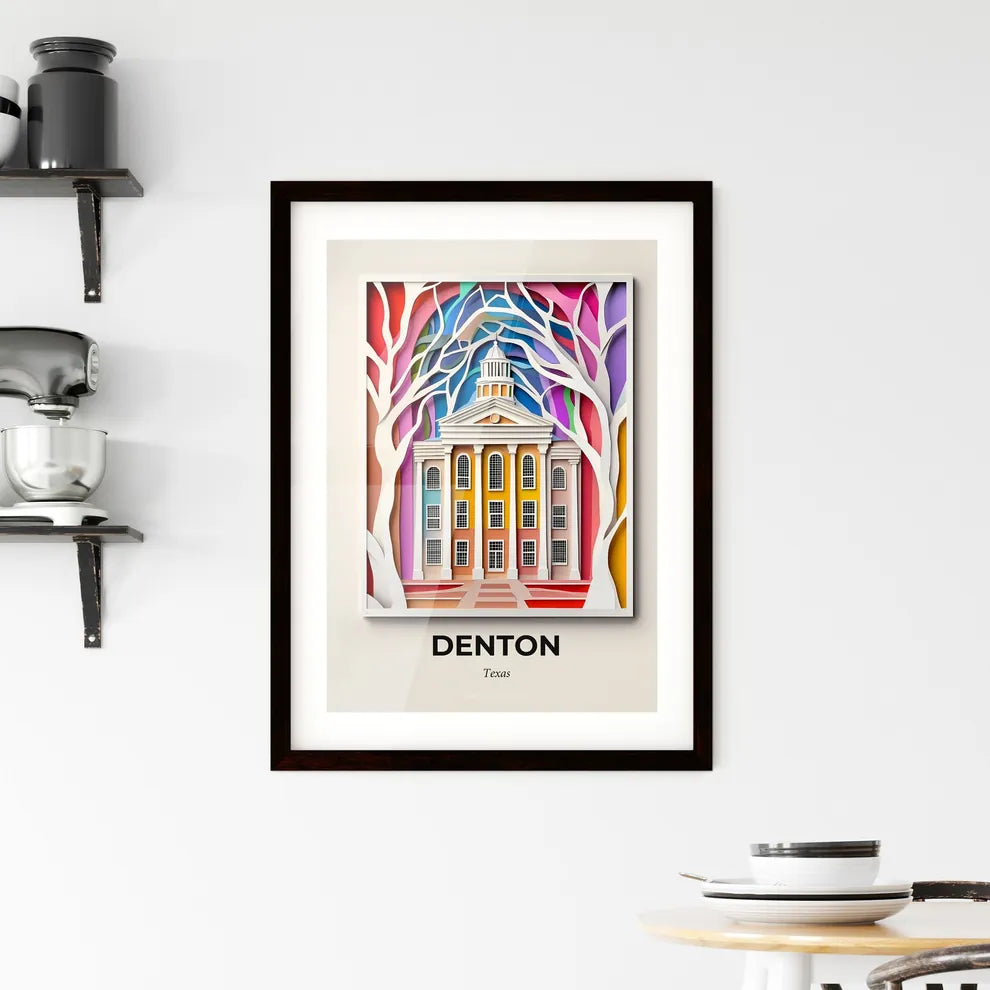 Vivid Denton, Texas, Framed Wall Art