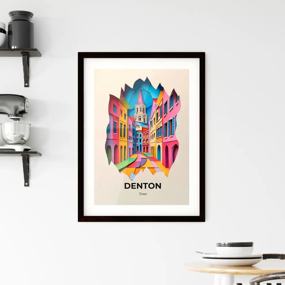 Vivid Denton, Texas, Framed Wall Art