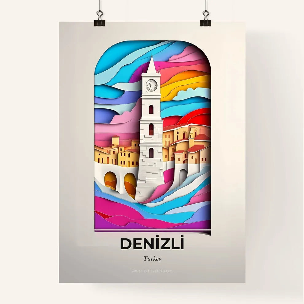 Vivid Denizli, Turkey, Colorful Poster