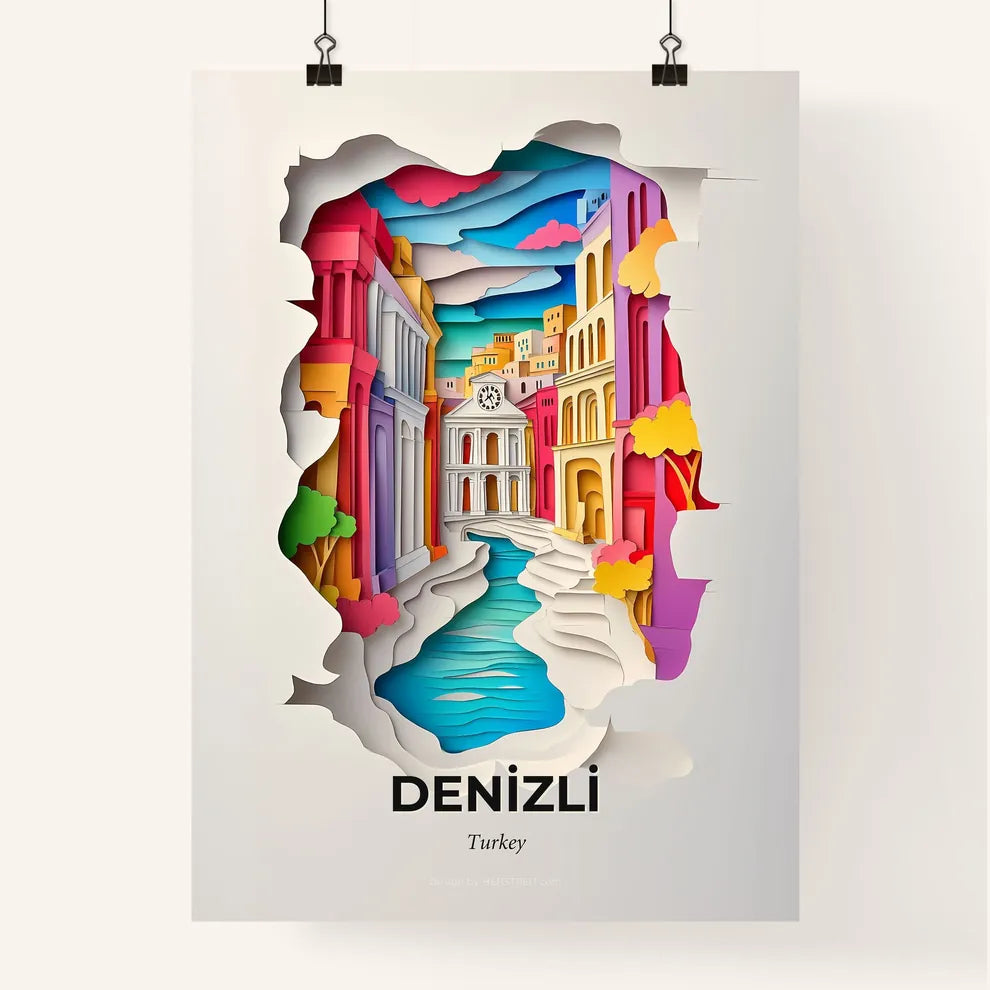 Vivid Denizli, Turkey, Colorful Poster