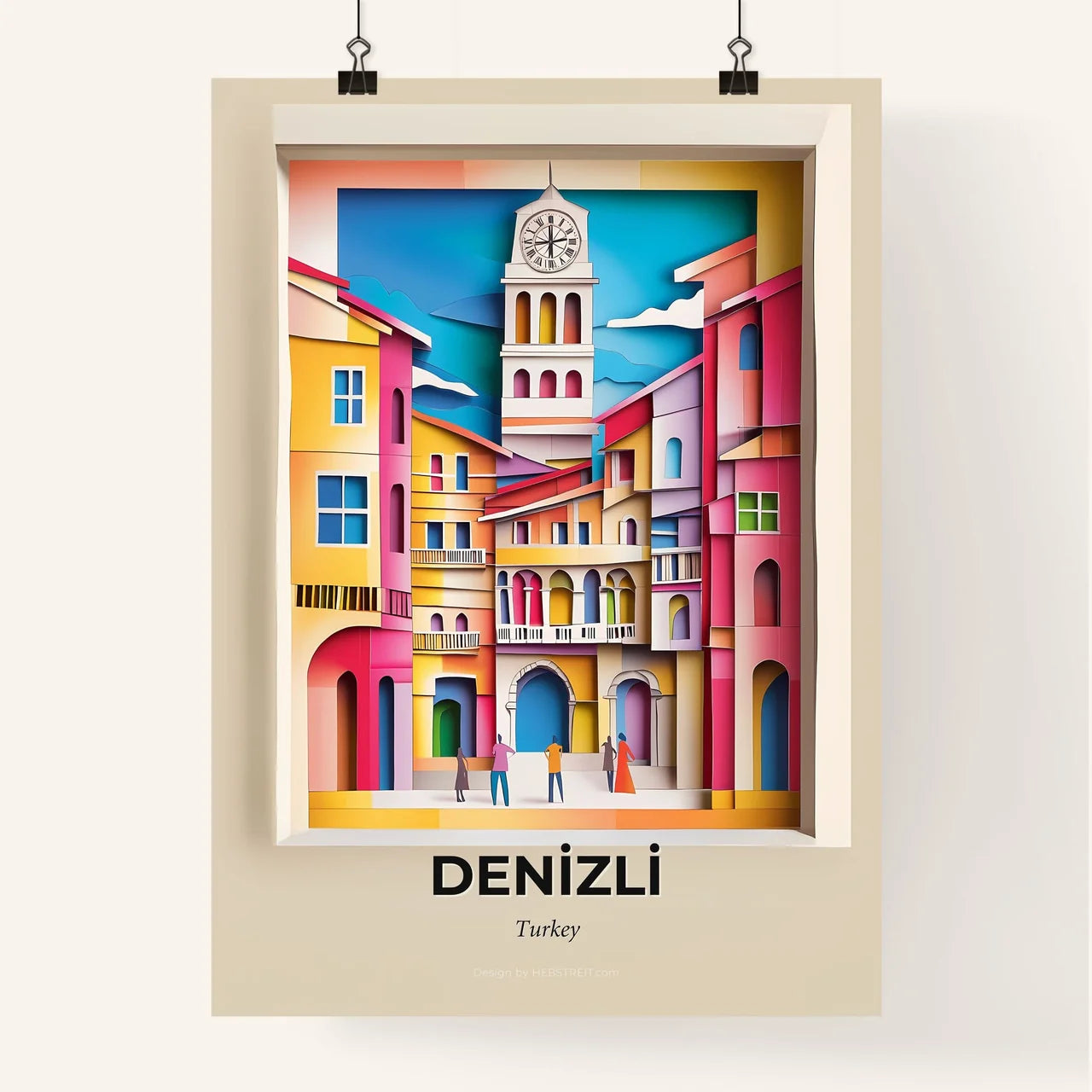 Vivid Denizli, Turkey, Colorful Poster