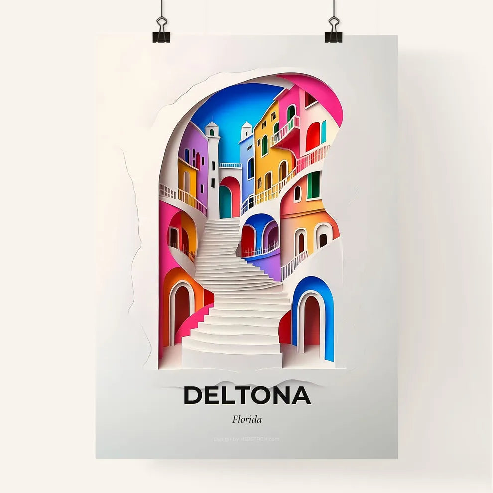 Vivid Deltona, Florida, Colorful Poster