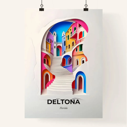Vivid Deltona, Florida, Colorful Poster