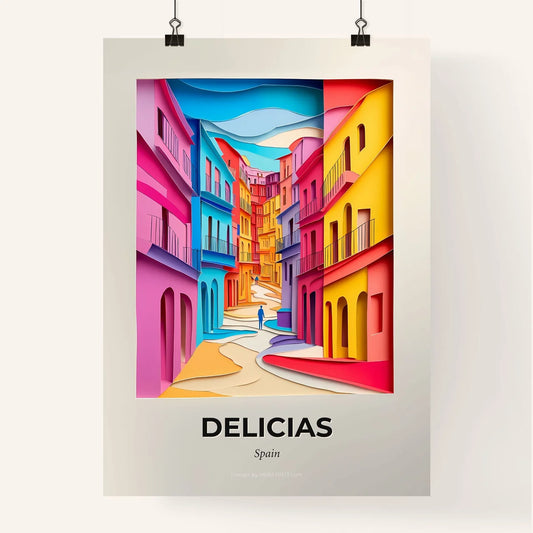 Vivid Delicias, Spain, Colorful Poster