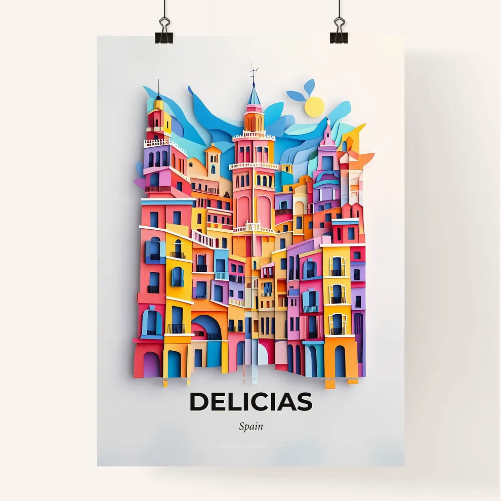 Vivid Delicias, Spain, Colorful Poster