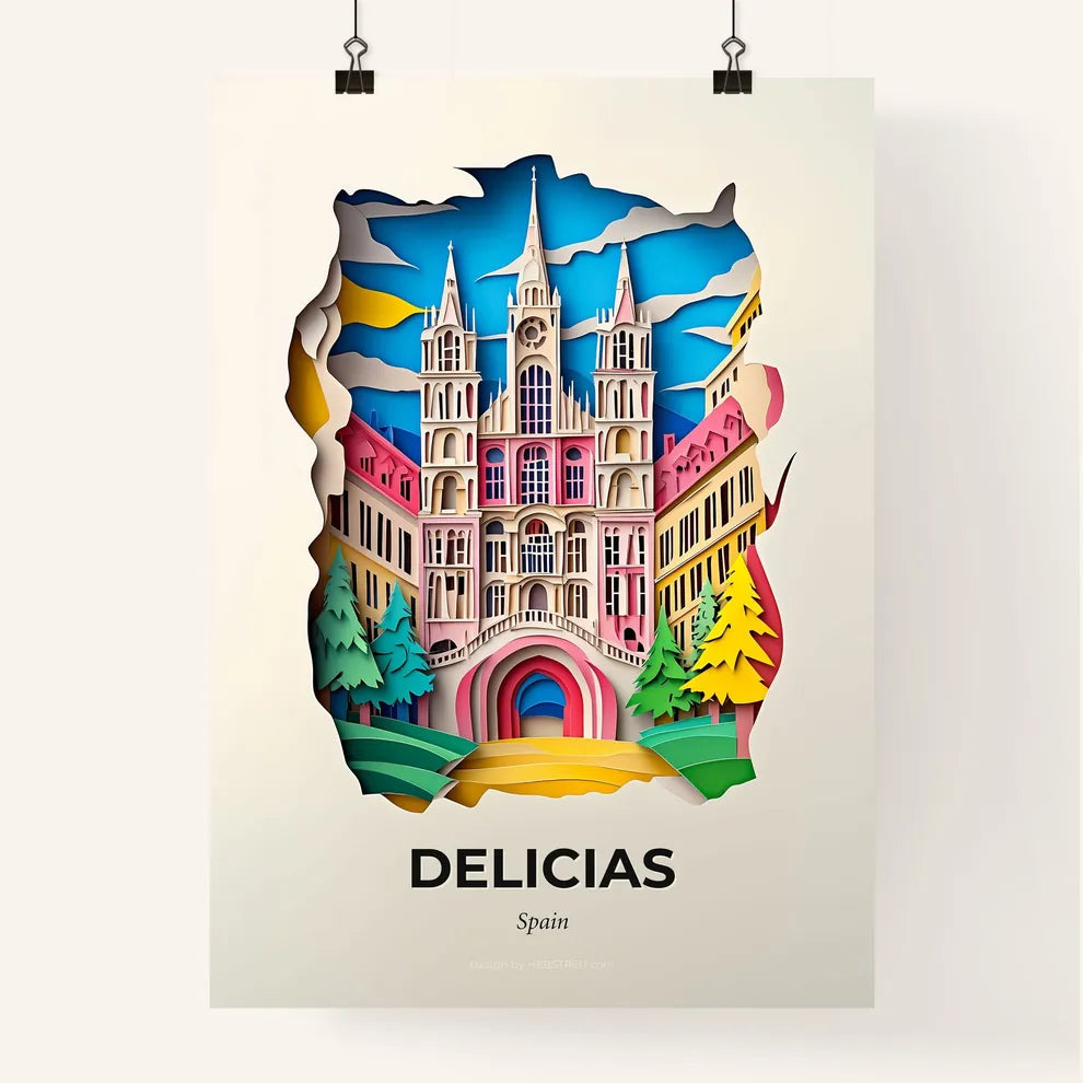 Vivid Delicias, Spain, Colorful Poster