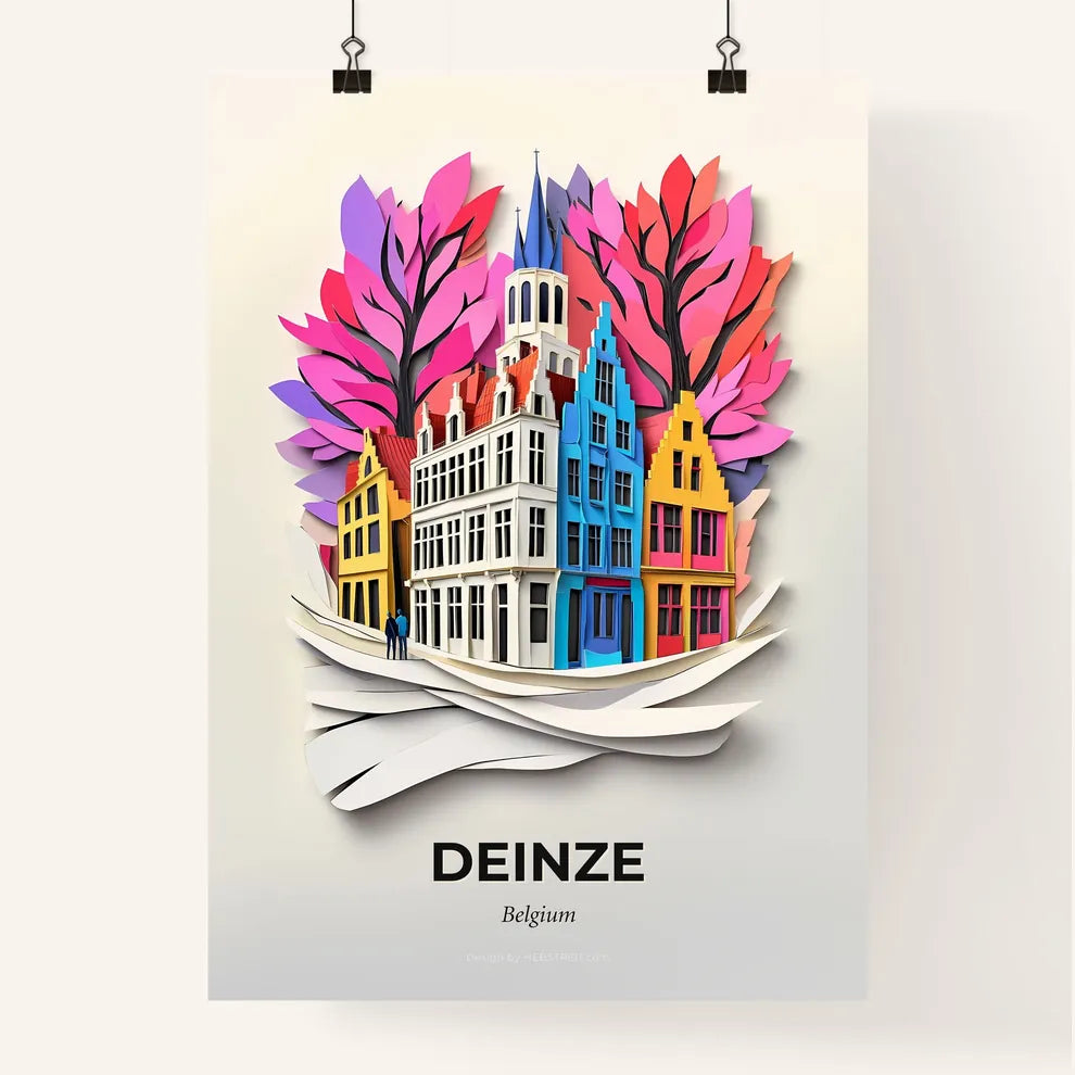 Vivid Deinze, Belgium, Colorful Poster
