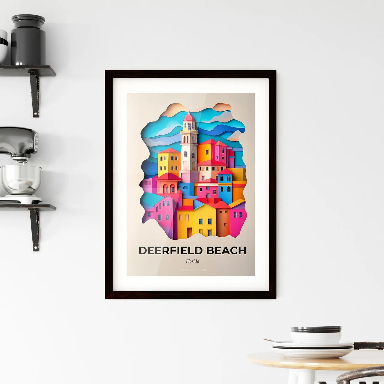 Vivid Deerfield Beach, Florida, Framed Wall Art