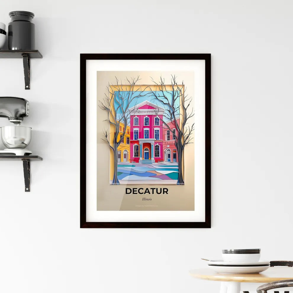 Vivid Decatur, Illinois, Framed Wall Art