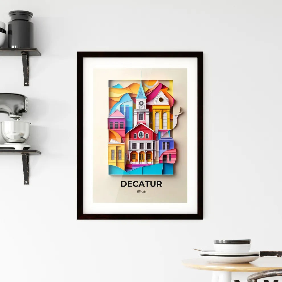 Vivid Decatur, Illinois, Framed Wall Art