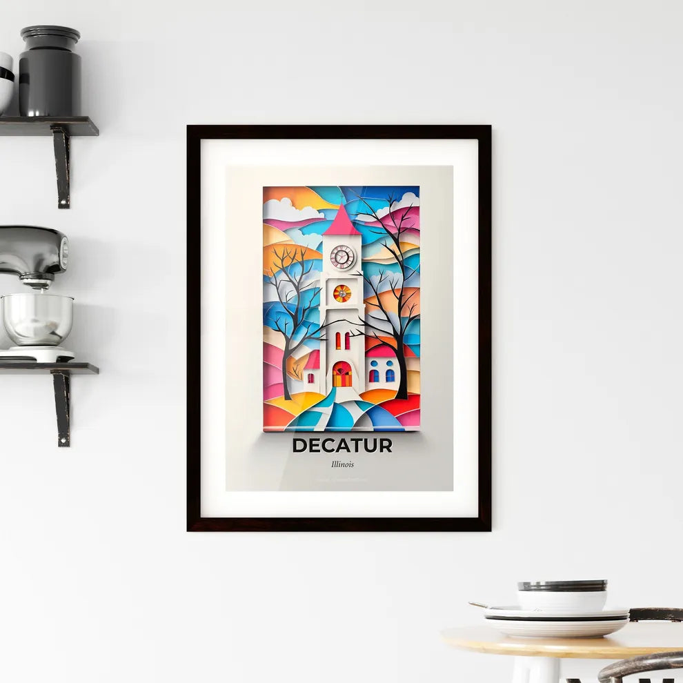 Vivid Decatur, Illinois, Framed Wall Art