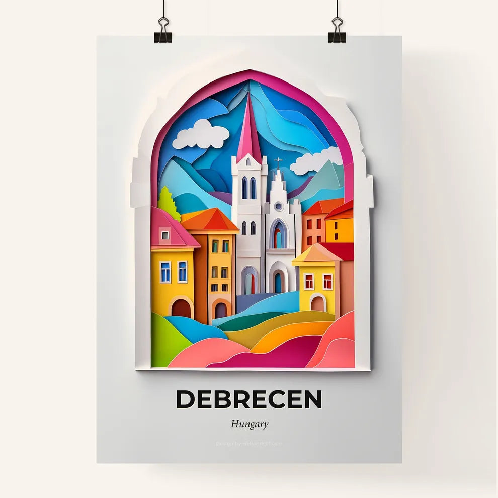 Vivid Debrecen, Hungary, Colorful Poster