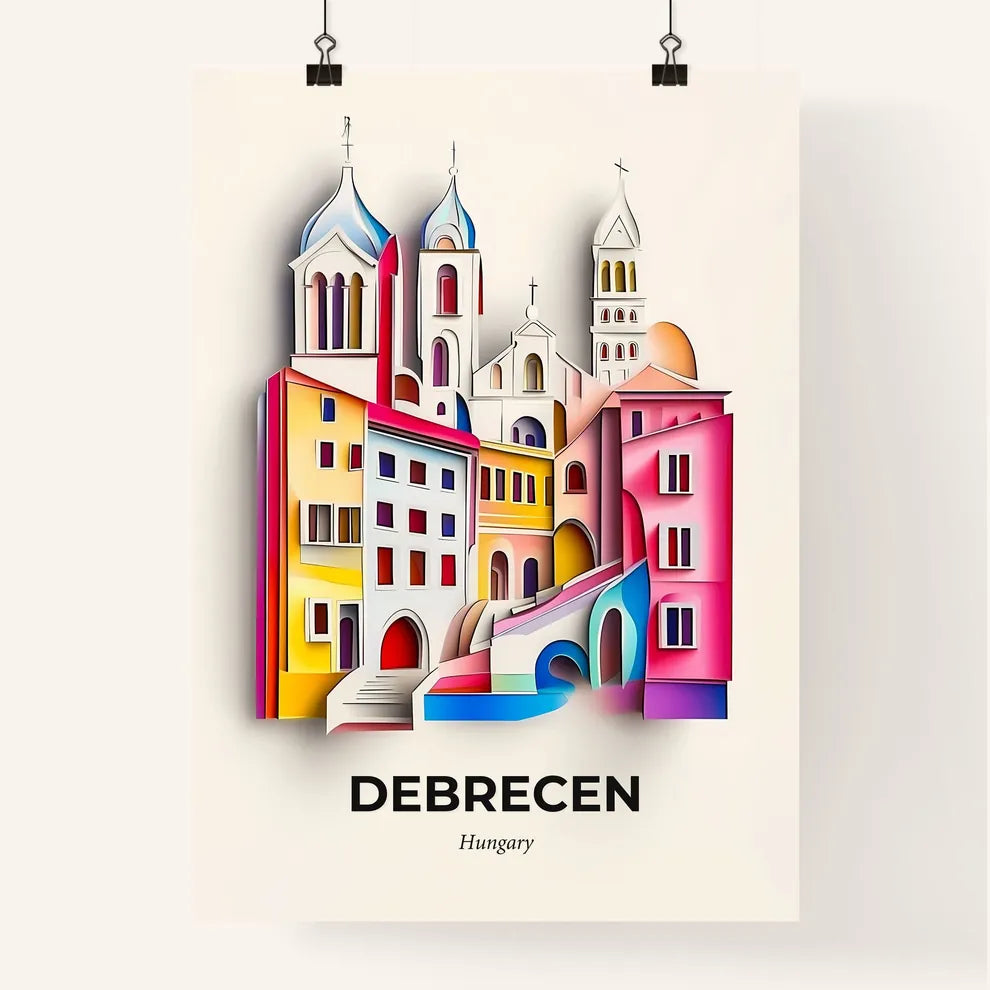 Vivid Debrecen, Hungary, Colorful Poster