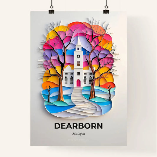 Vivid Dearborn, Michigan, Colorful Poster