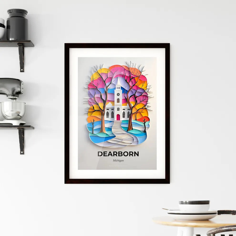 Vivid Dearborn, Michigan, Framed Wall Art