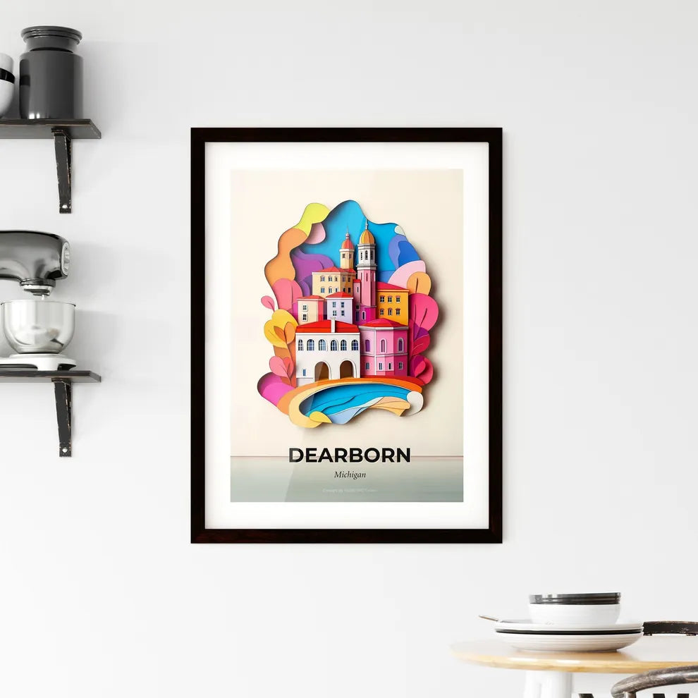 Vivid Dearborn, Michigan, Framed Wall Art